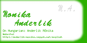 monika anderlik business card